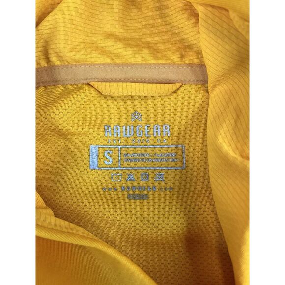 Rawgear Hoodie Womens (S) Yellow Cropped Embossed Performance Pullover - Picture 6 of 7